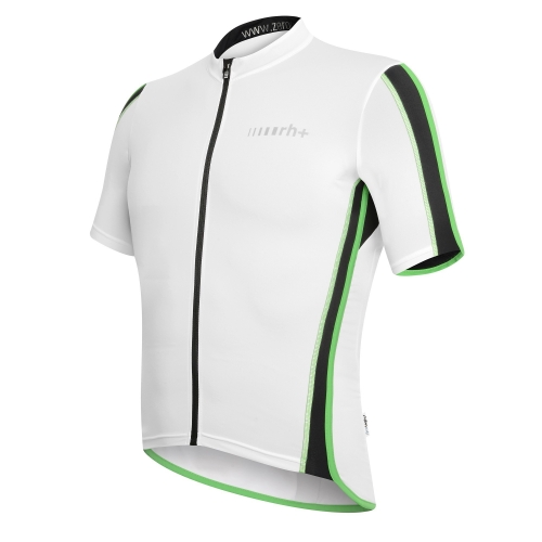 Koszulka rowerowa zeroRH+ Sprint FZ white-black-bright green - M
